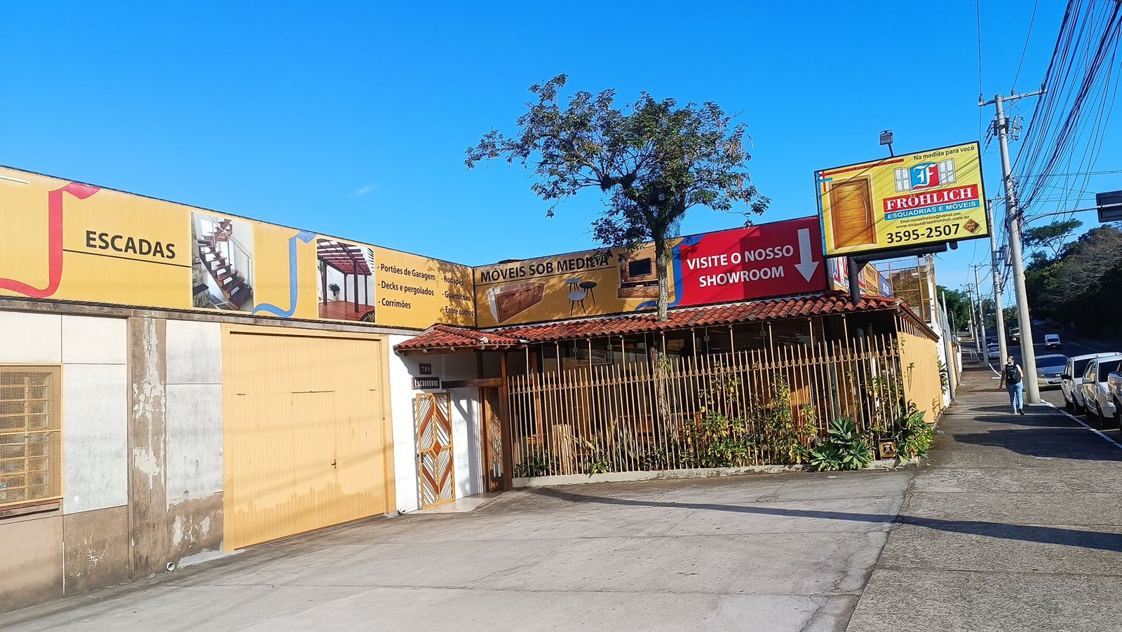 Fábrica e showroom Esquadrias Fröhlich na Rua Marquês de Souza, Novo Hamburgo